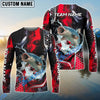 Bluejose Catfish Fishing Red Thunder Custom Name & Team Name 3D Shirts