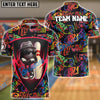 BlueJose Bowling Street Style Funny Ball Customized Name, Team Name 3D Shirt (4 Colors)