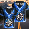 BlueJose Darts Rebirth Flame Phoenix Personalized Name, Team Name Shirt (4 Colors)