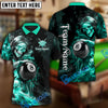 BlueJose Billiards Flame Grim Reaper Holding 8 Ball Personalized Name, Team Name Unisex Shirt (4 Colors)