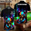 BlueJose Billiards 8-Ball Colorful Angry Teddy Bear Personalized Name, Team Name Unisex Shirt