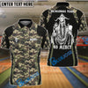 BlueJose Personalized Name, Team Name Camo Skull Pickleball 3D Shirt