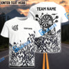 BlueJose Darts Funny Pixel Master Personalized Name, Team Name Shirt