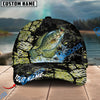 BlueJose Fishing Cracked Texture Gold Black Splash Graphic Personalized Cap (13 Breeds)