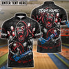 BlueJose Bowling & Pins Angry Gorilla Power Graphic Customized Name, Team Name 3D Shirt (4 Colors)
