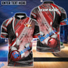 BlueJose Bowling And Pins Dejavu Drift Multicolor Customized Name 3D Shirt (4 Colors)