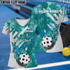 BlueJose Pickleball Cyan Paint Personalized Name, Team Name Unisex Shirt