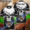 BlueJose Billiards Ball 8 Skull Personalized Name & Team Name Shirt (4 Colors)