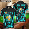 BlueJose Billiards Ball 9 Abstract Grunge Texture Personalized Name Shirt (6 Colors)