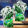 BlueJose Bowling And Pins Blasting Dragon Customized Name 3D Shirt (6 Colors)