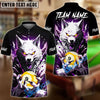 BlueJose Billiards Bloody Wolf Holding 9 Ball Personalized Name, Team Name Unisex Shirt ( 4 Colors )