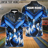 BlueJose Bowling And Pins Flame From Hell Multicolor Customized Name 3D Shirt (4 Colors)