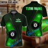 BlueJose Billiards 8 Ball Hex Pattern Personalized Name, Team Name Unisex Shirt (4 Colors)