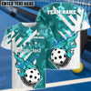 BlueJose Pickleball Cyan Paint Personalized Name, Team Name Unisex Shirt