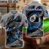 BlueJose Billiards Eagle Pool 8 Personalized Name, Team Name Unisex Shirt (4 Colors)