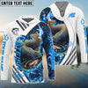 Bluejose Catfish Fishing White Blue Lava Sport Custom Name & Team Name 3D Shirts