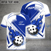 BlueJose Pickleball Slash Flame Personalized Name, Team Name Unisex Shirt (4 Colors)