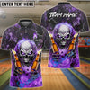 BlueJose Bowling Flaming Skull And Beer Customized Name, Team Name 3D Shirt (4 Colors)