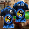 BlueJose Billiards Yin Yang Fire Personalized Name Shirt (4 Colors)