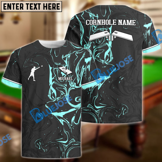 BlueJose Light Cyan Smoke Custom Cornhole Shirts