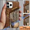BlueJose Elk Hunting Premium Brown Pattern Personalized Name Phone Case (4 colors)