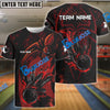 BlueJose Spider Bowling Personalized Name, Team Name 3D Shirt (4 Colors)