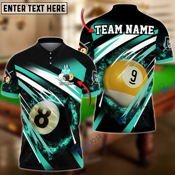 BlueJose Billiards Explosion Personalized Name, Team Name Unisex Shirt (6 Colors)