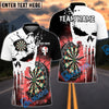 BlueJose Darts Punished Skull Flame Personalized Shirt (4 Colors)