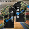 BlueJose Bowling And Pins Skull Army Flag Custom Multicolor Customized Name 3D Shirt (4 Colors)