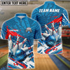 BlueJose Bowling And Pins Patriot Strike Customized Name 3D Shirt (4 Colors)