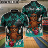 BlueJose Bowling And Pins Funny Happy Beaver Customized Name, Team Name 3D Shirt (4 Colors)