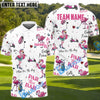 BlueJose Par Then Bar Flamingo Golf Shirt, Custom Name & Team Name 3D Shirt