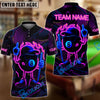 BlueJose Billiards 8 Ball Pool Neon Fire Personalized Name Shirt (4 Colors)