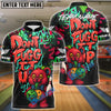 BlueJose Bowling And Pins Bear Scary Teddy Graffiti Style Don't Fugg Customized Name, Team Name 3D Shirt (4 Colors)