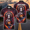 BlueJose Darts Dark Demon Fire Heart Gothic Multicolor Options Personalized Name Shirt (4 Colors)