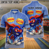BlueJose Bowling And Pins  Super Bowling Boom Customized Name, Team Name 3D Shirt (4 Colors)