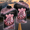 BlueJose Darts Leopard High Heels Glam Design Multicolor Options Personalized Name Shirt (6 Colors)