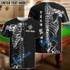 BlueJose Billiards Ball 8,9 Skeleton Design Personalized Name, Team Name Unisex Shirt ( 2 Colors )
