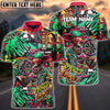BlueJose Darts Funny Skull Colorful Graffiti Personalized Name, Team Name Shirt (4 Colors)