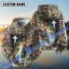 BlueJose Bass Fishing Cross Camo Custom Name & Team Name 3D Shirts