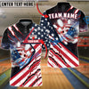 BlueJose Bowling American Flag Patriot Customized Name, Team Name 3D Shirt
