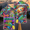 BlueJose Billiards 8 ball & 9 Ball Graffiti Crew Personalized Name, Team Name Shirt (2 Colors)