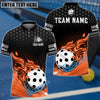 BlueJose Pickleball Fire Dot Personalized Name, Team Name Unisex Shirt (4 Colors) For Kids
