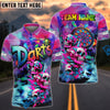 BlueJose Darts Skull Neon Graffiti Personalized Name, Team Name Shirt
