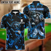 BlueJose Billiards Ball 8 Skull Thunder Fire Personalized Name, Team Name Unisex Shirt (6 Colors)