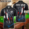 BlueJose Billiards Ball 8 American Flag Claw Ripped Patriotic Style Customized Name, Team Name 3D Shirt