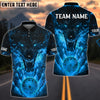 BlueJose Bowling And Pins Inferno Wolf Rage Customized Name, Team Name 3D Shirt (4 Colors)