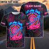 BlueJose Darts Let’s Play Darts Neon Attitude Style Personalized Name, Team Name Shirt