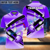 BlueJose Bowling Strike Pins Customized Name, Team Name 3D Shirt (4 Colors)