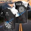 BlueJose Black White Pattern Custom Darts Shirts